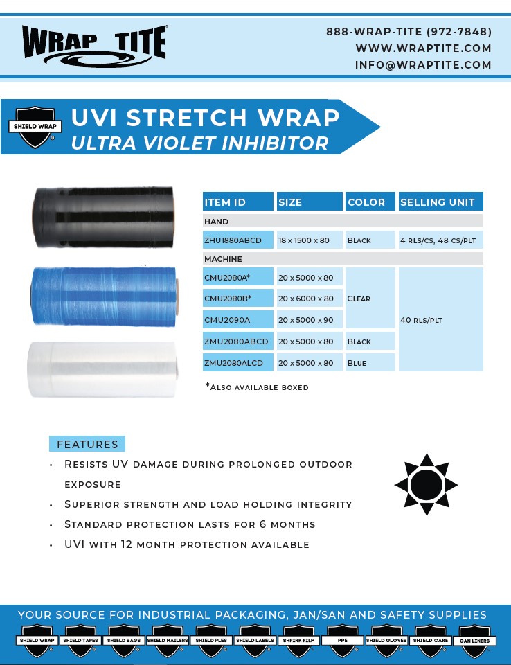 UVI Wrap Sales Sheet