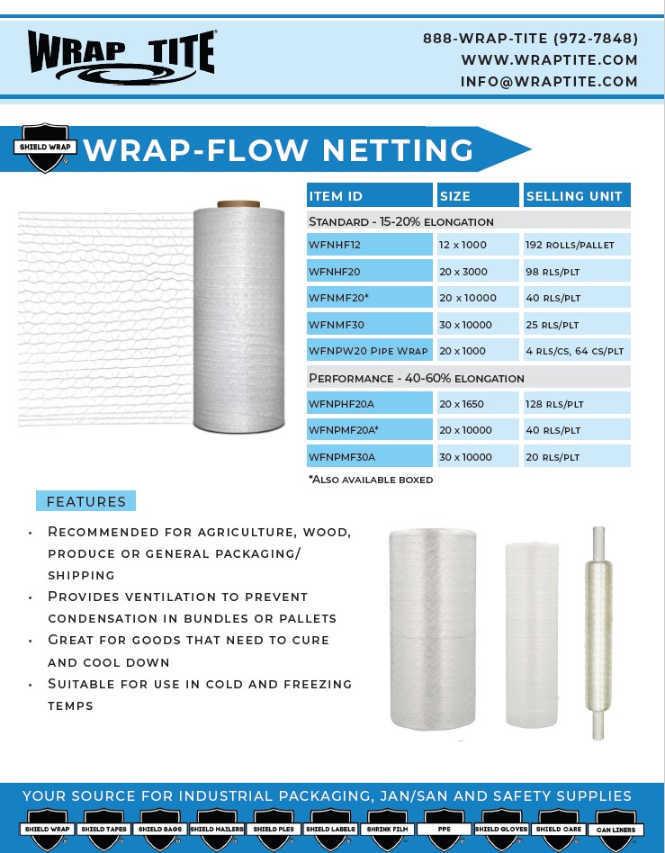 Wrap Flow Netting Sales Sheet