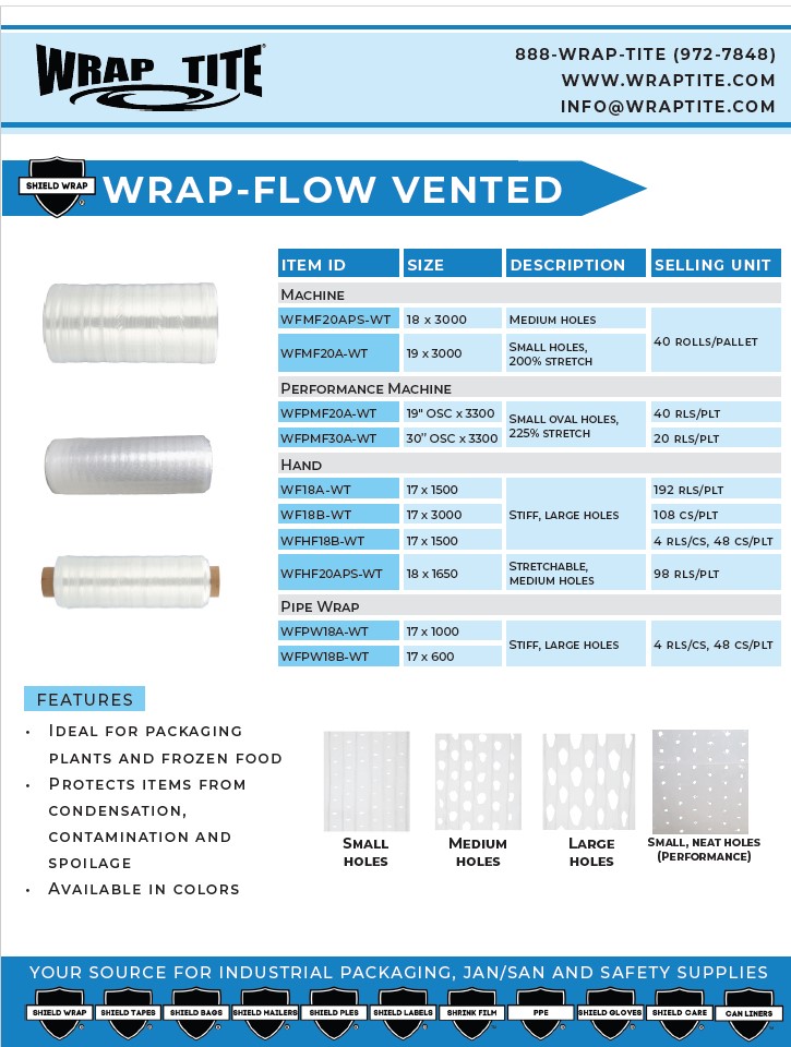 Wrap Flow Vented Sales Sheet
